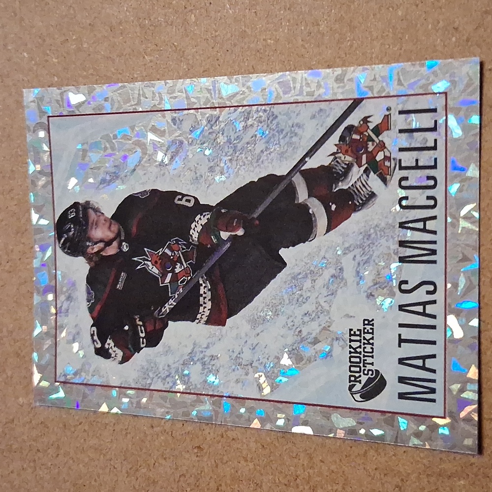 Matias Maccelli Rookie Trading Card + Sticker
